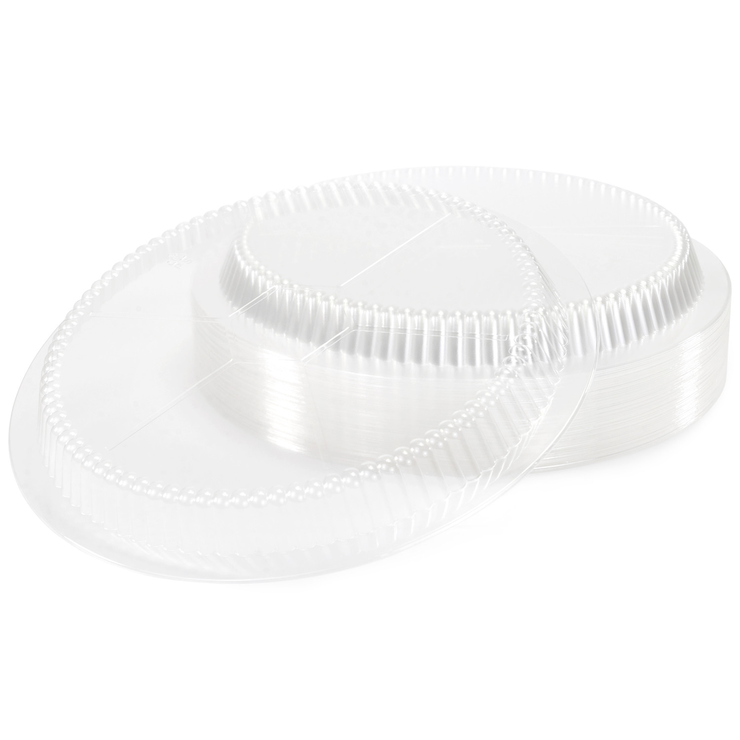 9" Clear Round Dome Plastic Lids (Pack of 25/50/100) - for Takeout, Serving, Freezing 2